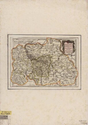 Karte der Niederlausitz, 1:370 000, Kupferstich, 1791