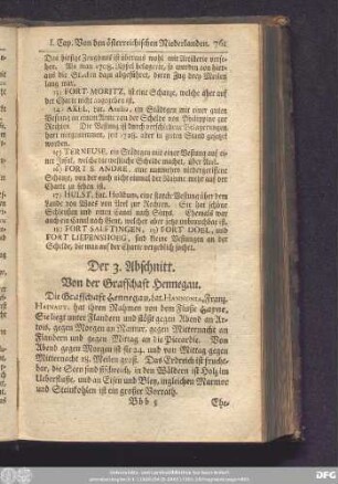 Der 3. Abschnitt. Von der Grafschaft Hennegau.