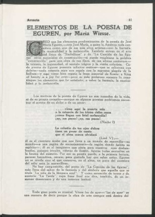 Elementos de la poesía de Eguren