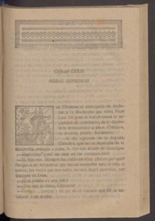 Capítulo LXXIII - Horas supremas
