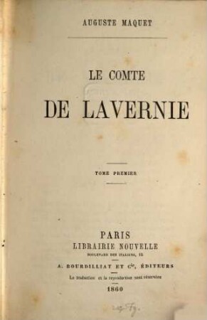 Le comte de Lavernie. 1