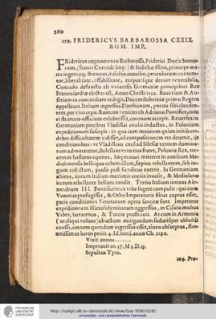 129. Fridericus Barbarossa CXXIX. Rom. Imp.