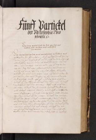Fünft Partickel der Philosophia Theophrasti