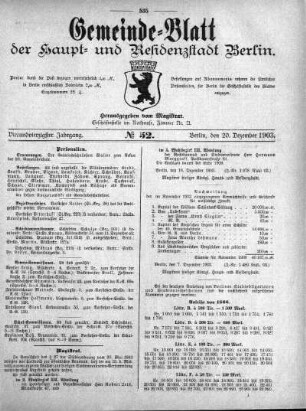 1903,52: No. 52, 20. Dezember 1903
