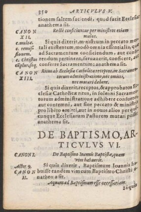 De Baptismo, Articulus VI.