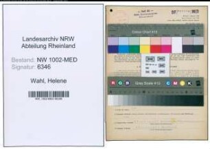 Entnazifizierung Helene Wahl , geb. 13.12.1889 (Krankenschw.)