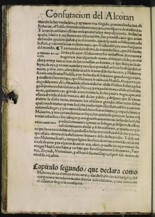 Capitulo segundo, que declara como Mahoma dexo el officio de recuero ...