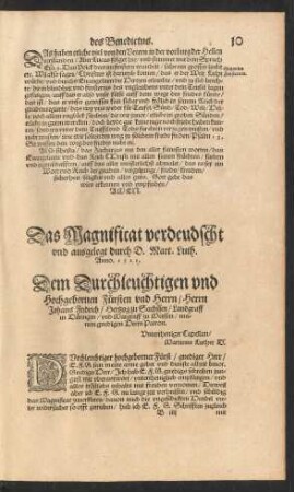 Das Magnificat verdeudscht und ausgelegt ...