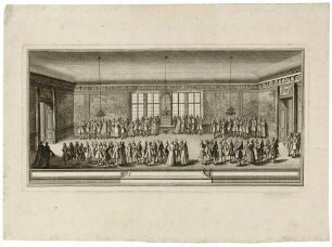 Steinerner Saal beim Empfang Maria Josephas im Dresdener Schloss 1719