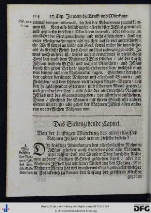 Das Siebenzehende Capitel.