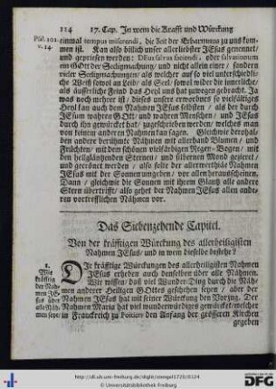 Das Siebenzehende Capitel.