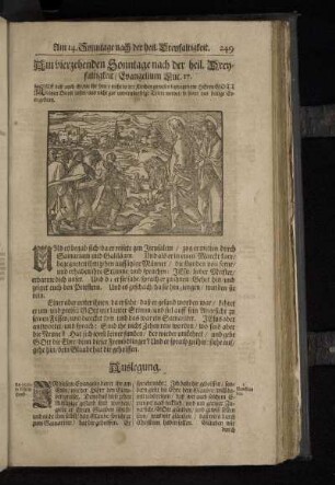 Am vierzehenden Sonntage nach der heil. Dreyfaltigkeit / Evangelium Luc. 17.