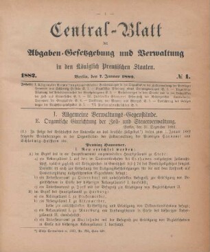 7. Januar-23. Dezember 1882 = No. 1-26