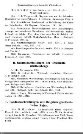 B. Gesamtdarstellungen der Geschichte Württembergs