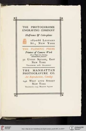 The Fleming Press [Printers of Camera Work]