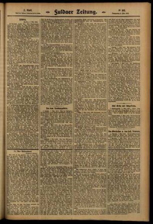 Zweite Ausgabe vom Donnerstag, den 08. Mai 1913.