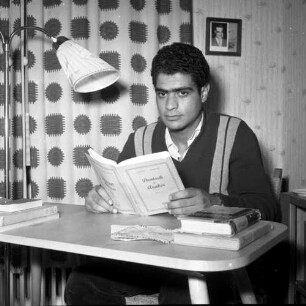 Bad Arolsen (Landkreis Waldeck-Frankenberg). Goethe-Institut. Ausländischer Student beim Lernen der deutschen Sprache