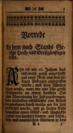 Gantz neu-eröffneter, reichlich und wohl eingerichteter Glücks- und Unglücks-Hafen, fromm- und böser, nützlich- oder schädlicher Weiber und Männer : Aufgerichtet und ausgesetzt in der allerbekanntesten weit und breit beruffenen Stadt Cosmopoli, das ist: Kurtzweilig, doch Lehr-reiche Beschreibung, von glück- und unglückseeligen Heyrathen ...