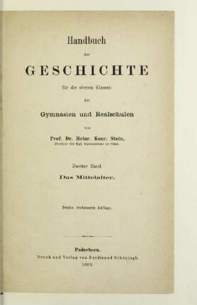 Bd. 2: Das Mittelalter