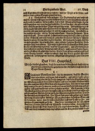 Das VIII. Hauptstück.