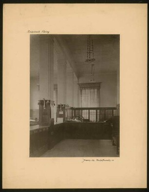 Reichsbank Elbing: Innenperspektive Geschäftsraum