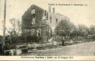 Zerstörte Schule in Hochwalsch bei Saarburg