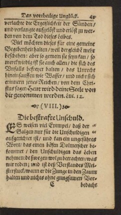 (VIII.) Die bestrafte Unschuld.