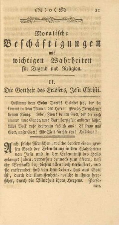 II. Die Gottheit des Erlösers, Jesu Christi