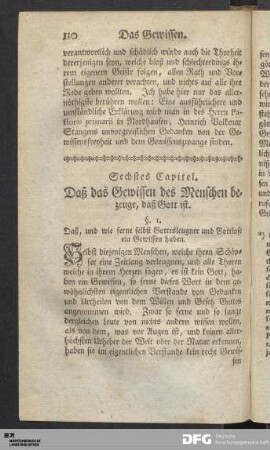Sechstes Capitel