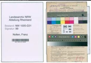 Entnazifizierung Franz Nolten , geb. 18.02.1883 (Gastwirt)