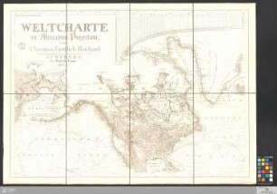 Weltcharte in Mercators Projection