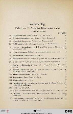 Zweiter Tag. Freitag, den 17. November 1933 (Nr. 201-400)