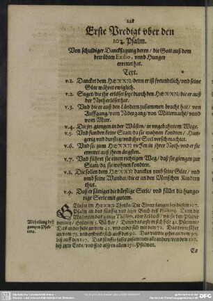 Erste Predigt uber den 107. Psalm