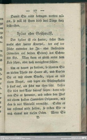 Splint oder Geschwulst