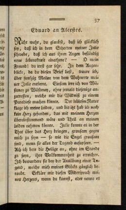 37-51, Eduard an Alcestes. - Julie an Eduard.