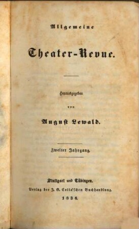 Allgemeine Theater-Revue. 2. 1836