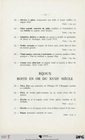 Bijoux Boite En Or Du XVIII Siècle (Nr. 68-88)