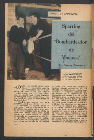 Sparring del "Bombardeador de Manassa" : Familias de campeones