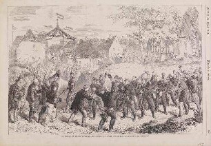 Einzug österreichischer Jäger in Keitum auf Sylt (13.7.1864)