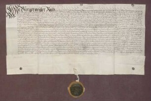 Huldigung der Stadt Heidelberg gegenüber Kurfürst Friedrich V. von der Pfalz beziehungsweise dessen Vormund.