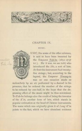 Chapter IX. Music