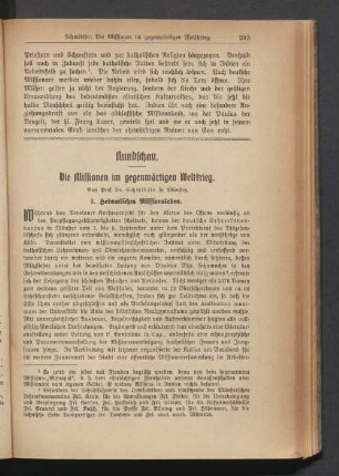 Rundschau. Die Missionen im gegenwärtigen Weltkrieg