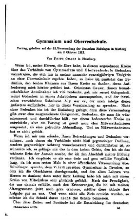 Gymnasium und Oberrealschule
