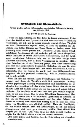 Gymnasium und Oberrealschule