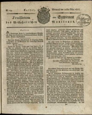 No. 23, Mittwoch den 20sten Maerz 1811