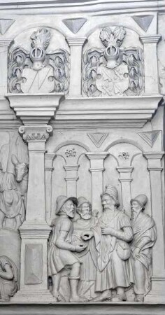 Stuckreliefs mit biblischen Szenen — Relief
