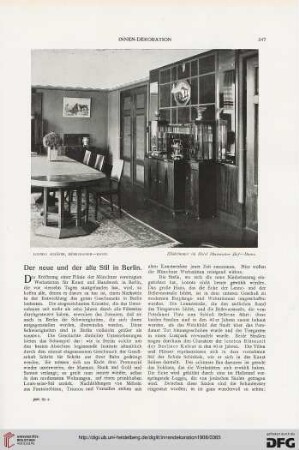 Der neue und der alte Stil in Berlin