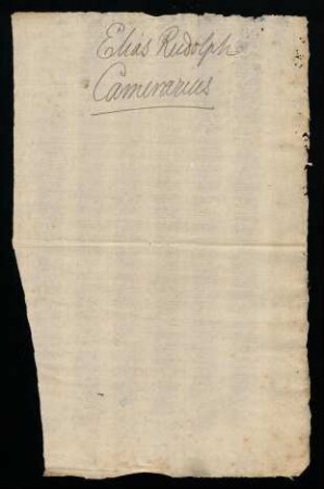 Elias Rudolph Camererius, 1678-1695 [Camerar (1641-1695), Prof. med. 1677-1695]