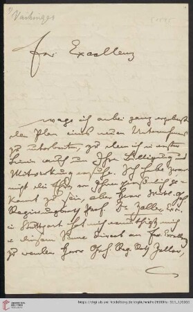 Briefe von Hans Vaihinger an Kuno Fischer: Brief von Hans Vaihinger an Kuno Fischer