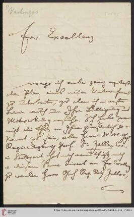 Briefe von Hans Vaihinger an Kuno Fischer: Brief von Hans Vaihinger an Kuno Fischer